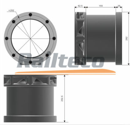 Scatola assale per carrello ferroviario Y32MS